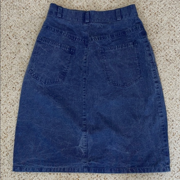 Vintage NWOT High-Waisted Blue Skirt - Picture 2 of 5